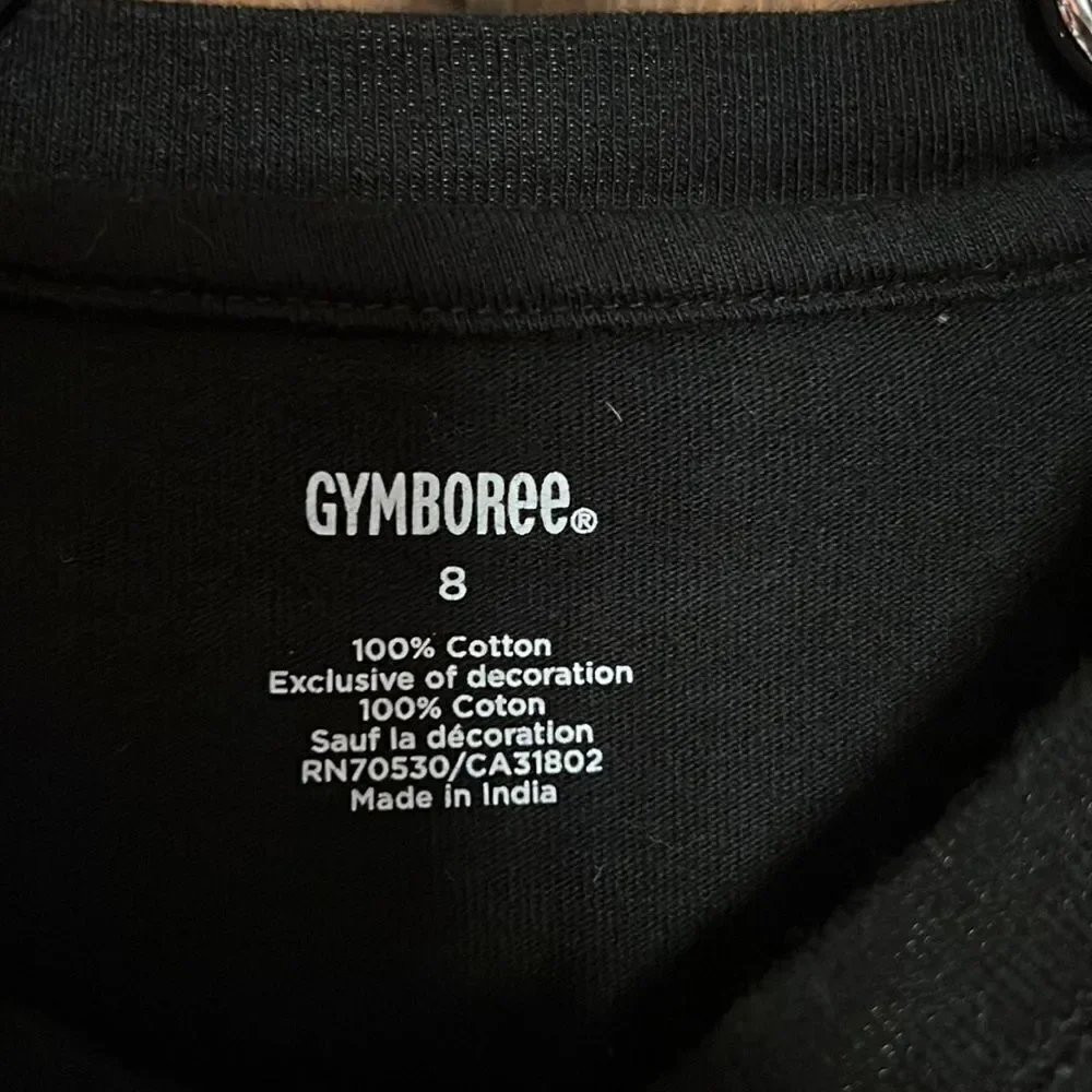 Gymboree youth size 8 black Valentine long sleeved shirt.